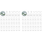 HASTHIP Wall Fixture Clips for Plant Climbing 100PCS with Self Adhesive Hooks | White ABS