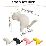 HASTHIP Desk Bag Hooks for Home and Office with Self Adhesive Design | 4 Pcs Cartoon Kitty Hangers