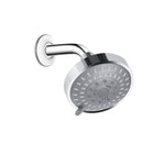 HASTHIP® 4'' Round Shower Head, 5 Spray Modes, 360 Degree Flexible, Recessed Rain Shower Head with Gooseneck Arm for Modern Bathroom