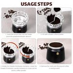 HASTHIP® Ground Coffee Leveler Tool for Moka Pot, 2.83 Inch Clear Crown Distributor Ring, Powder Leveling Accessory for 4-6 Cup Coffee Makers