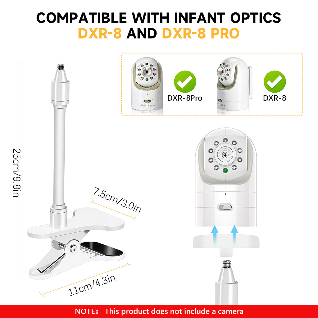 HASTHIP® Clip Mount for Home Security Camera Baby Monitor Camera, Flexible Gooseneck Baby Monitor Holder