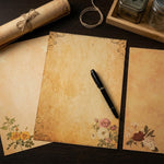HASTHIP 40-Sheet Vintage Floral Writing Paper with 8 Designs for Letters and Creative Crafts
