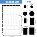 HASTHIP® 2 Sheets Blackout Stickers 140Pcs Multi Sized & Shaped LED Indicator Cover Stickers Self Adhesive Blackout Dot Stickers for Indicator Lights on Wall Switch, Air Conditioner, TV, More