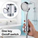 HASTHIP Push-Button Shower Shut-Off Valve with Rotary Flow Control and G1/2 Threads