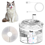HASTHIP® Wireless Cat Water Fountain: Battery Operated Pet Fountain, A