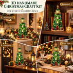 HASTHIP DIY Mosaic Lighthouse Building Kit with Warm LED Light for Christmas Tabletop Decor