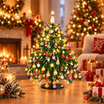 HASTHIP DIY Beaded Christmas Tree Kit with Metal Frame, Angel Topper and Colorful Beads