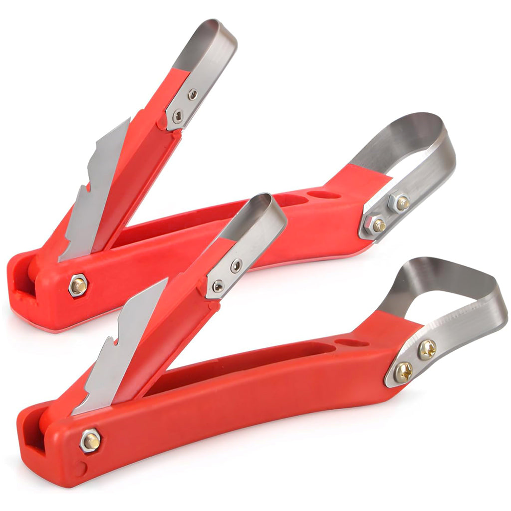 HASTHIP® 2Pcs Tree Draw Debarking Spud Folding Dual End Debarking Tool with Cutter Manganese Steel 3 in 1 Bark Removal Tool