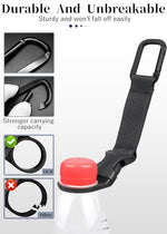 HASTHIP® 1PC Bottle Buckle Clip Hanging Portable Water Ring Holder Keychain Mineral for Backpack Belt Nylon Webbing Strap Outdoor Tactical Camping Hiking - Black