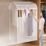 HASTHIP Garment Storage Bag for Wardrobe Organization with Zipper Closure 47.2 in Transparent PVC Cover | Fits 10–25 Clothes