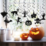 HASTHIP Halloween Wall Hangings for Home & Party with 13Pcs 3D Paper Silhouettes | Easy Hanging Decor