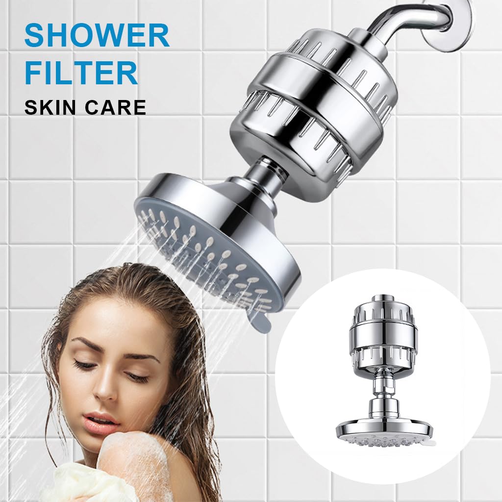 HASTHIP Filtered Shower Head with 20 Stage Filtration and 5 Spray Modes for Softer Skin | Removes Chlorine and Heavy Metals