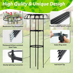 HASTHIP Garden Plant Support Cages for Climbing Plants featuring 160cm Metal Obelisk Design