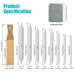 HASTHIP Sketching Kit for Drawing and Shading with 22 Pcs Tools Including 16 Blending Stumps | Soft Compressed Paper and Kneaded Erasers