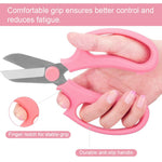 HASTHIP Flower Scissors for Gardening and Floral Arrangement with Stainless Blades and Pink Handle