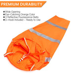 HASTHIP Airport Wind Sock for Outdoor Wind Direction Measurement with Reflective Straps and 30 in Length | Bright Orange Waterproof Nylon Design
