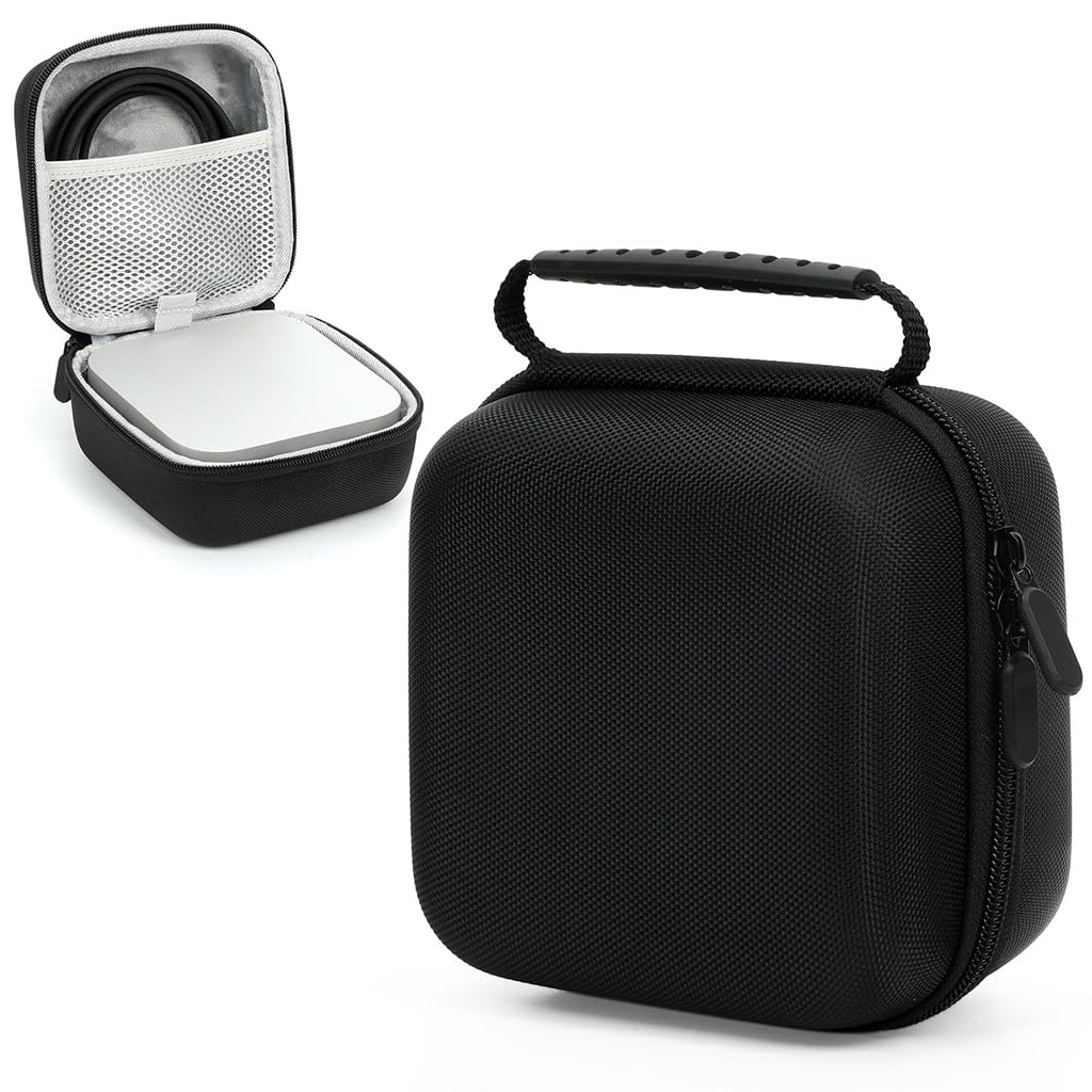HASTHIP® ZORBES Compatible con Mac Mini M4, Bolso de Viaje y Estuche de Almacenamiento para Mini M4, Carcasa Rígida EVA Impermeable con Asa, 16x16x9.5cm, Negro