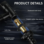 HASTHIP Washing Machine Tap for Home with Space Saving Design and 1/2 in Universal Metal Faucet | Black