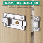 HASTHIP Door Latch for Room and Fence Doors featuring One Press Release and Screw Fixed Steel Design