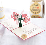 HASTHIP Thank You Stickers for Business Support featuring Strong Adhesion 1000PCS 2 Inch Yellow