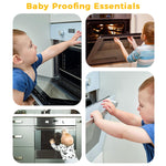 HASTHIP® Fridge Locks Child Proof, No Drill Self-Adhesive Secure Twist Baby Proofing Safety Locks, Peel and Stick, Baby Safety Products for Home, Cabinets, Drawers, Pack of 2