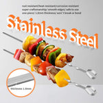 HASTHIP Corn Holders for BBQ and Grilling featuring Dual Fork Design with Ergonomic TPR Grip | 8pcs 430 Stainless Steel Interlocking Skewers
