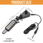 HASTHIP Guitar Pickup for Acoustic to Electric Use with 12 Pole Pieces and 10Ft Cable | 2PCS