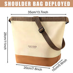 HASTHIP Insulated Lunch Bag for Office and Travel with 11.5L Capacity | Waterproof Oxford Cloth Beige