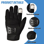 HASTHIP Full Finger Bike Gloves for Men & Women with Touch Screen and Hard Knuckle Protection