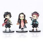 HASTHIP® Harry Potter Character with pet 3 pc /1 Set Action Figures Toys Collectible showpiece Perfect for Gifting,showpiece, Home Decor (Height- 10 cm) (Demon Slayer Edition)