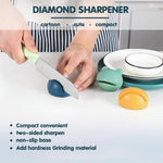 HASTHIP Manual Sharpener Set for Kitchen with Easy Pull Through Mechanism | 3PCS Frog Design