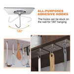 HASTHIP Wall Hooks for Bathroom and Kitchen with Ultra Adhesive Acrylic Glue | 16 Pack Plastic and Metal Transparent Design