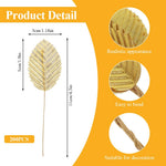 HASTHIP Golden Leaves for DIY Crafts featuring Flexible Stems and 200pcs Embossed Fabric | Ideal for Scrapbooking and Home Decoration