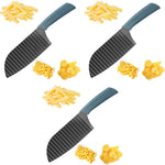 HASTHIP Crinkle Cutter Knife Set for Potatoes and Vegetables with Ergonomic Handle | 3 PCS Stainless Steel Wave Blade