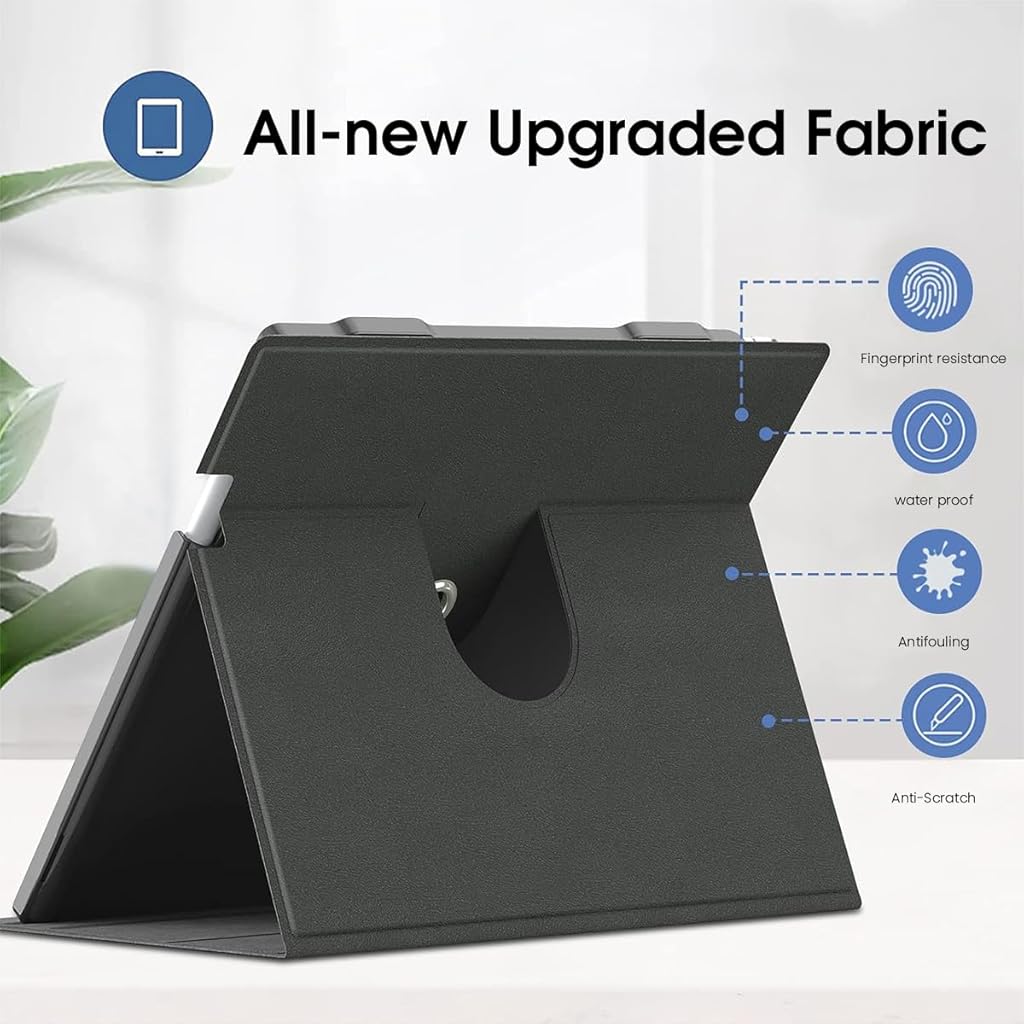 HASTHIP® Adjustable Viewing Angles & Pen Holder Design for ReMarkable 2 – Premium 10.3" Tablet Protective Case, Tailored Fit, Easy Charging, Anti-Scratch, Water-Resistant, Slim & Lightweight, Black