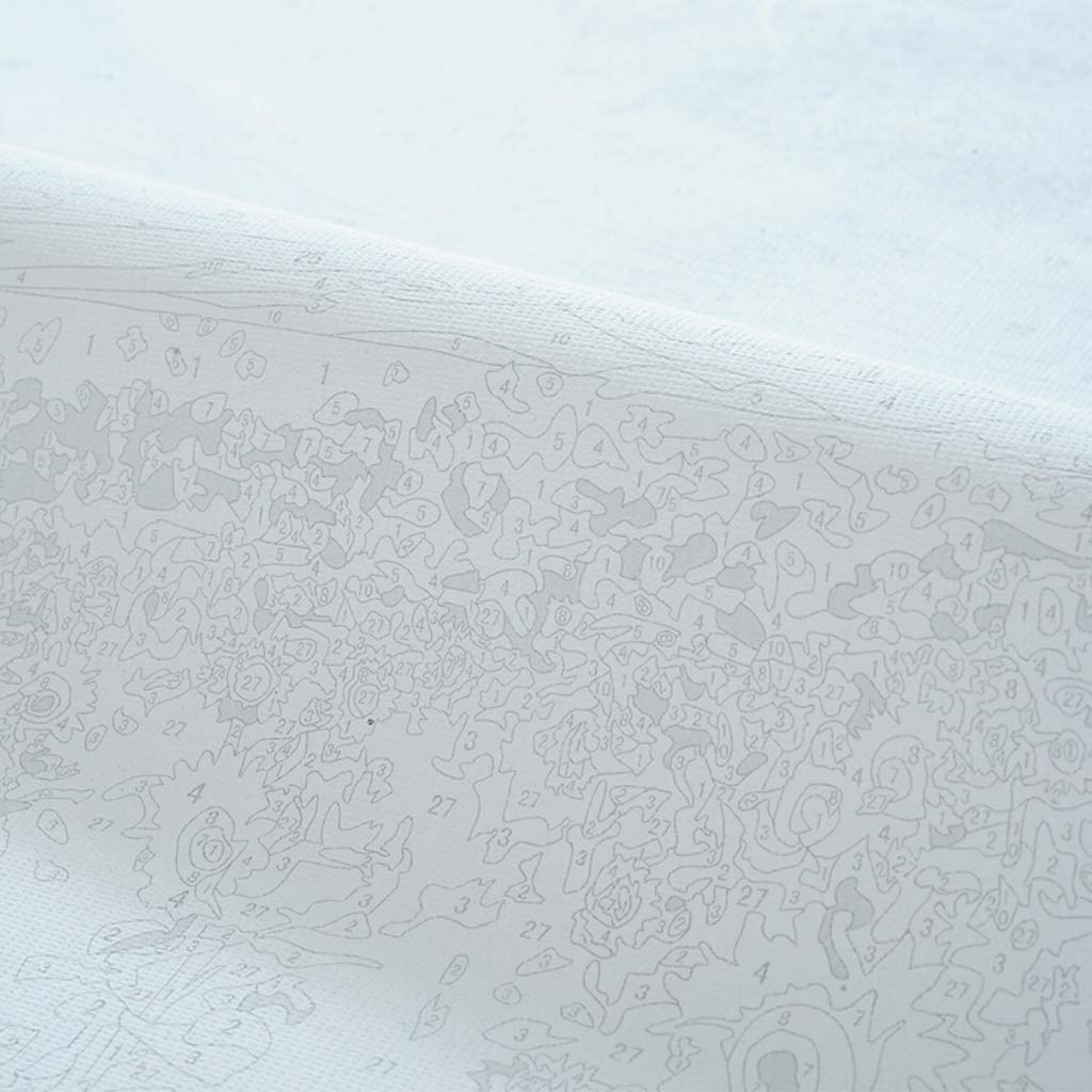 HASTHIP DIY Digital Painting by Numbers Kit for Home Decoration with Linen Canvas | Mediterranean Style Artwork