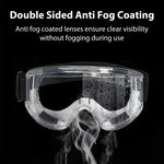 HASTHIP Gas Mask Respirator Set for Painting and Chemical Work with Dual Filtration System and 10 Replacement Filter Pads | Includes Safety Goggles for Full Face Protection