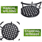 HASTHIP Flower Pot Stand for Railing Planters featuring Dual Hook Design and 8.6 in Tray | Wrought Iron Balcony Holder