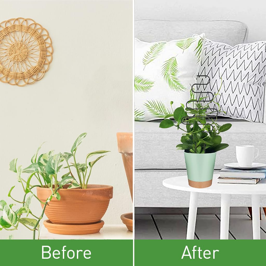 HASTHIP® Metal Trellis for Climbing Plant - 4Pcs Trellis for Potted Plants - Creeper Plant Support Decorative - Climbing Trellis for Plant Pots - Outdoor/Indoor Vines Plant Trellis for Flower Pot