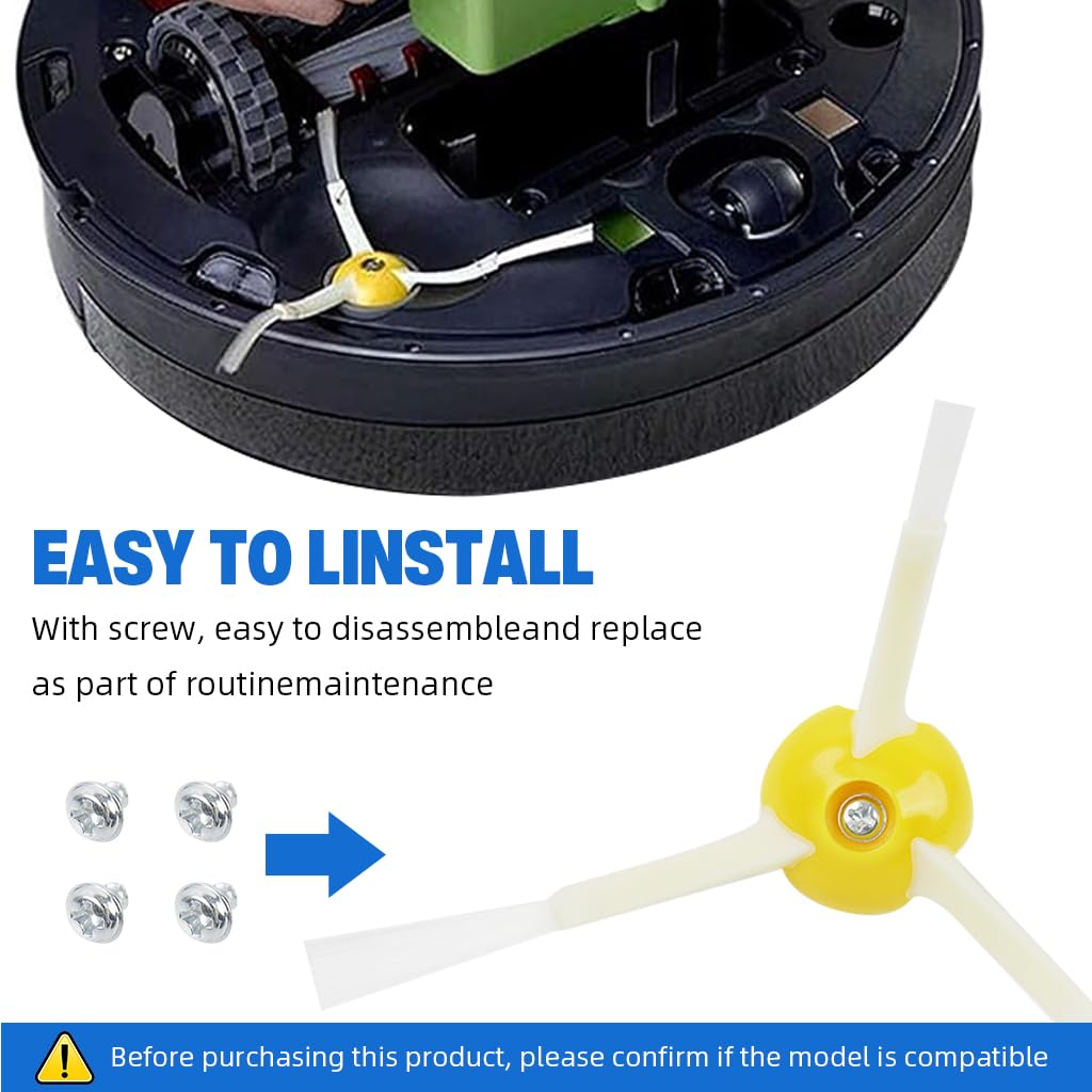 HASTHIP Replacement Side Brushes for Roomba 500 600 700 Series 4Pcs with Optimal Bristle Design