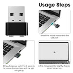 HASTHIP® USB Mouse Jiggler With 3 Modes & Memory Function, Undetectable Movement Simulator, Wide Compatibility With On/Off Switch, Ideal For Work From Home & Online Learning, For Windows & Mac