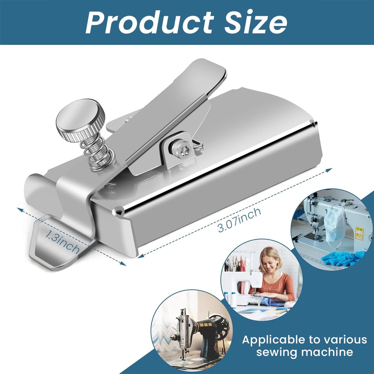HASTHIP Seam Guide for Sewing Machine with Strong Magnetic Attachment and Metal Design