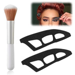 HASTHIP® YourBrand 2Pcs Eye Makeup Stencils & Template Set, Eyeshadow Applicator, Eyeliner Guide Tool with Brush for Quick Eye Make-Up, Reusable Beginner Assistant, Universal Fit for Most Eyes