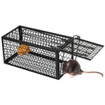 HASTHIP Rodent Trap for Kitchen and Garage featuring One Way Spring Loaded Door 30x14x14cm