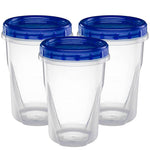 HASTHIP Food Deli Containers for Meal Prep with Twist Top Airtight Lids 32 Oz 3 Pack | BPA Free