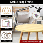 HASTHIP Embroidery Hoop Holder for DIY Craft with 13.7 in Flexible Arms and Screw-Fixed Desk Clamp