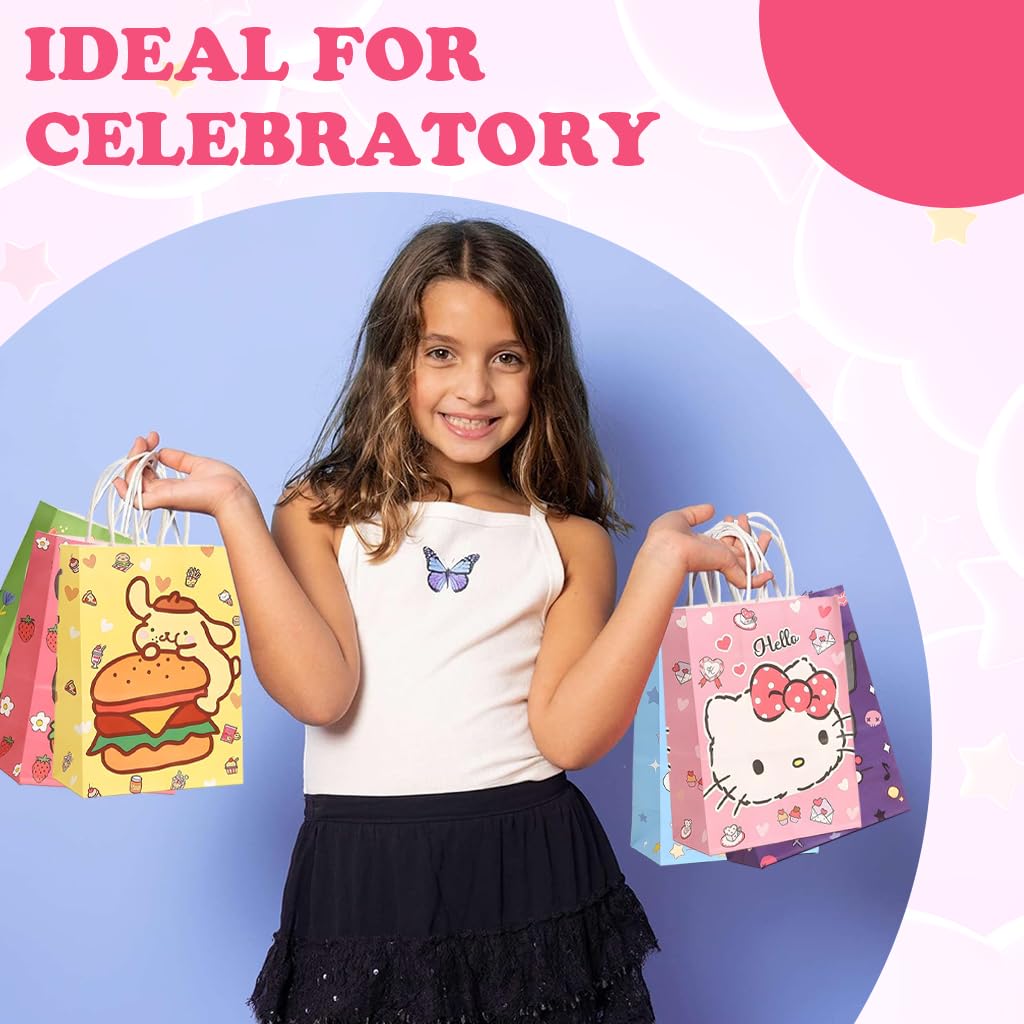 HASTHIP Paper Gift Bags for Parties and Return Gifts featuring 24 Sanrio Prints | Eco Paper