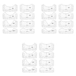 HASTHIP Tshirt Ruler Guide for Vinyl Alignment featuring Clear PVC Design | 24PCS Set for All T Shirt Sizes