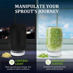 HASTHIP® Seed Sprouting Jar Kit - Bean Sprouts Growing Kit - 32OZ Glass Sprouting Mason Jar with Ventilation Mesh Screen Sprouting Lids & Light Shield - Sprouting Kit for Homemade Edible Sprouts