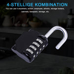HASTHIP Combination Padlocks for Door with 4 Digit Password & 6.4x3.3cm Steel Body | Pack of 4
